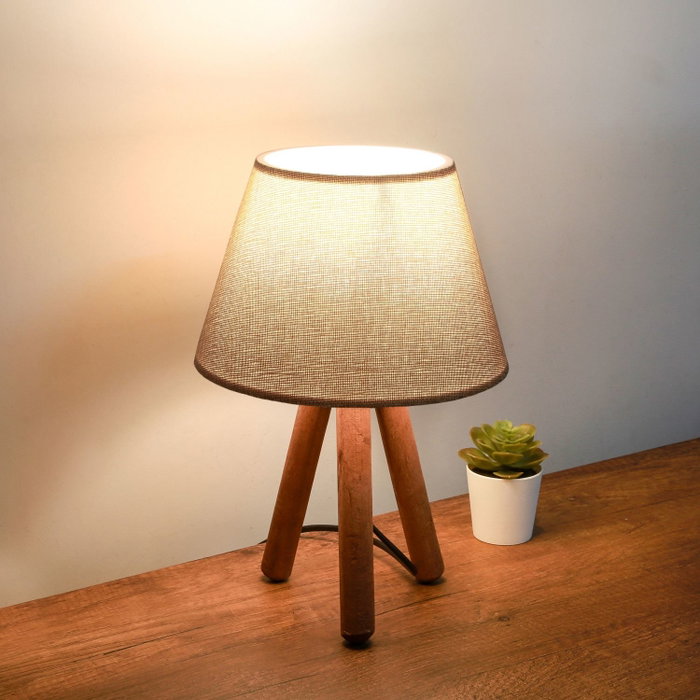 Opviq Lámpara de Mesa AYD-3171 de Madera Beige Opviq Lámpara de Mesa AYD-3171 de Madera Beige